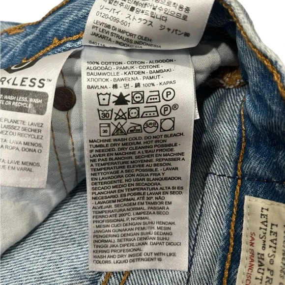 Levis Premium 501 Skinny Jeans | Light Wash distressed | W26 L28 - Picture 6 of 8